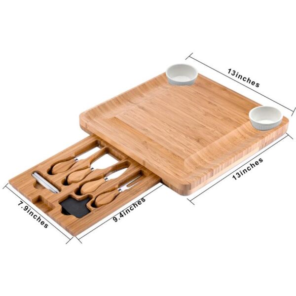 Natural Bamboo Cheese Board - Image 5