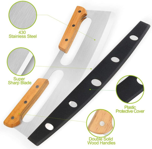 Mezzaluna Stainless Steel Knife - Image 11