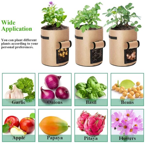 Vegetable Grow Bags Beige - Image 8