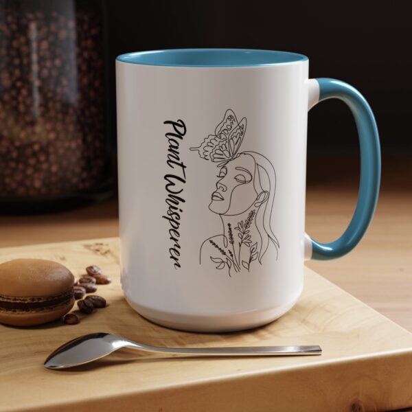 Accent Coffee Mug | Plant Lovers Design 'Favorite Hobby' | Available in 11oz & 15oz | White Ceramic with Colored Interior & Handle - Image 13