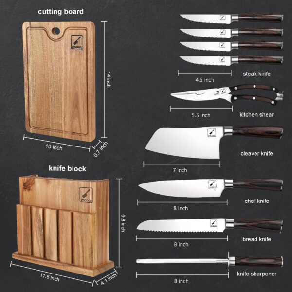 Premium Japanese Kitchen Knife Set - Image 11