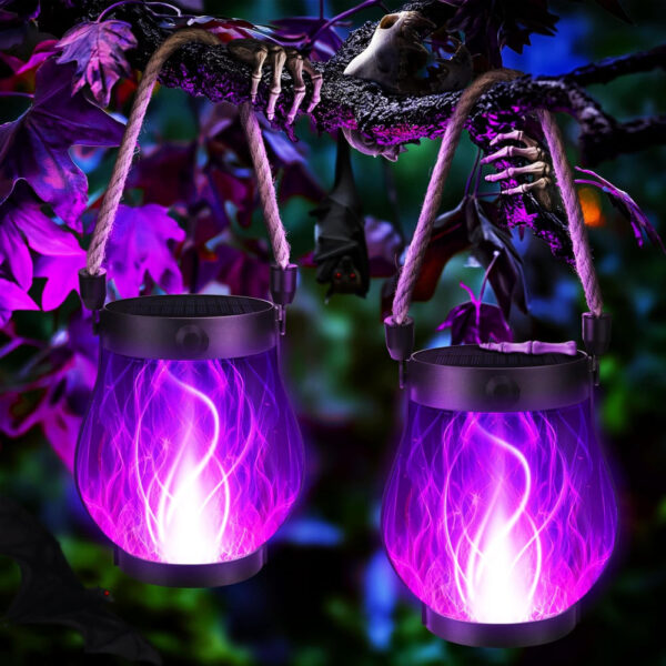 Solar Flame Lantern Lights - Waterproof Outdoor Hanging LED Decor - Image 8