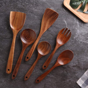 Alternative view of Kitchen Utensils Set Natural Wood