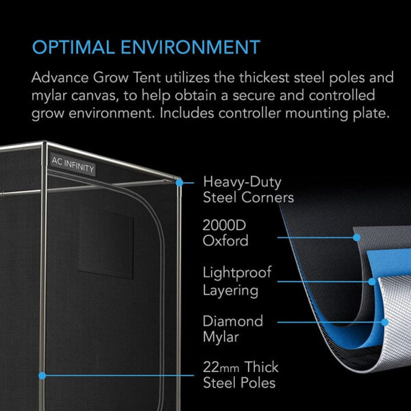 AC Infinity Advance Grow Tent Systems - Complete Plant Grow Kits With WiFi-Control - Image 3