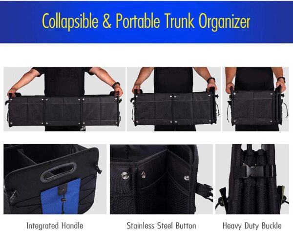 Large Trunk Organizer for Car & SUV - Durable and Foldable Storage - Image 5