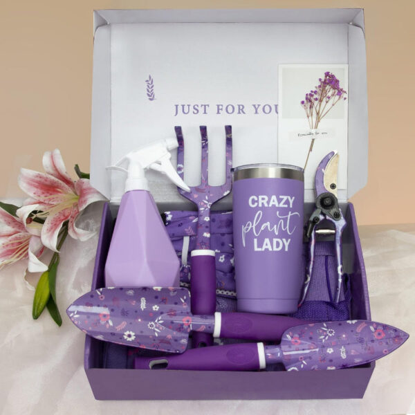 Gardening Gifts for Women – Heavy Duty Garden Tool Set with Floral Tool Bag & Tumbler - Image 8