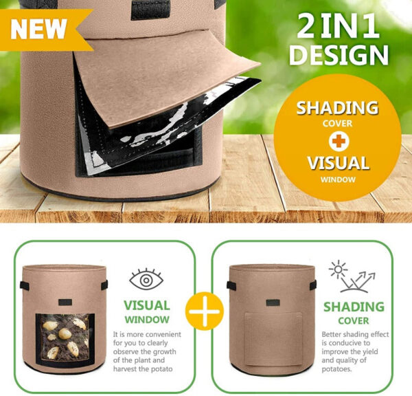 Vegetable Grow Bags Beige - Image 14