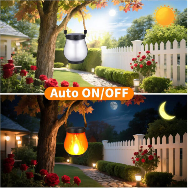 Solar Flame Lantern Lights - Waterproof Outdoor Hanging LED Decor - Image 7