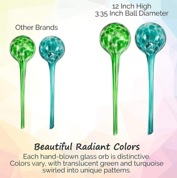 Indoor Plant Watering Globes – Automatic Self-Watering Aqua Bulbs, Large Hand-Blown Decorative Glass for Healthy Plants - Image 8