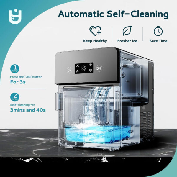 Ice Ball Maker Countertop – 144pcs/Day, 4 Clear Spheres in 40 Mins, Self-Cleaning Ice Maker Machine - Image 7