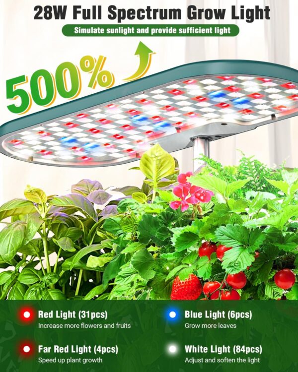 16-Pod Hydroponics Growing System | Indoor Herb Garden with 28W LED - Image 2