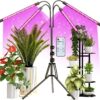 LED Grow Light for Indoor Plants Full Spectrum with Adjustable Tripod Stand & Remote