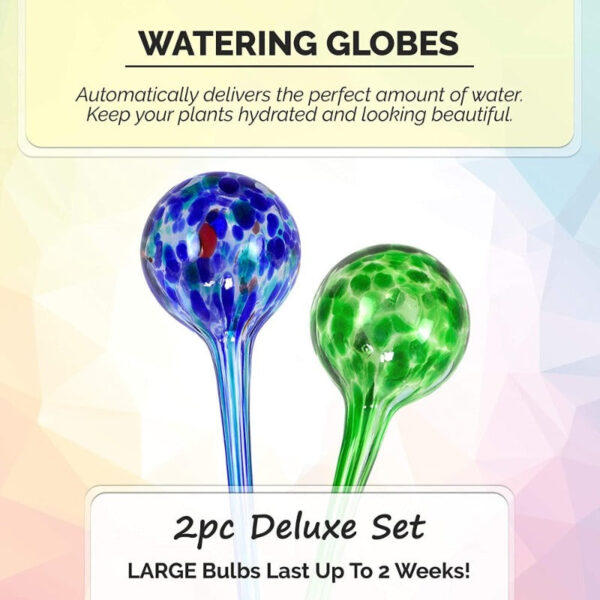 Indoor Plant Watering Globes – Automatic Self-Watering Aqua Bulbs, Large Hand-Blown Decorative Glass for Healthy Plants - Image 9