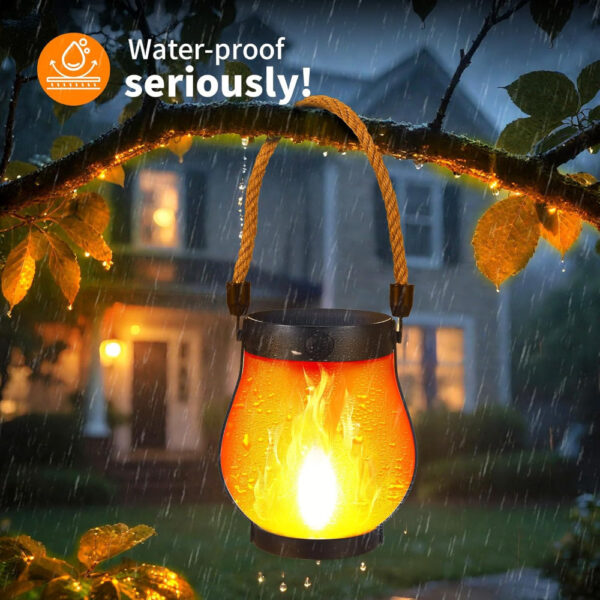 Solar Flame Lantern Lights - Waterproof Outdoor Hanging LED Decor - Image 5