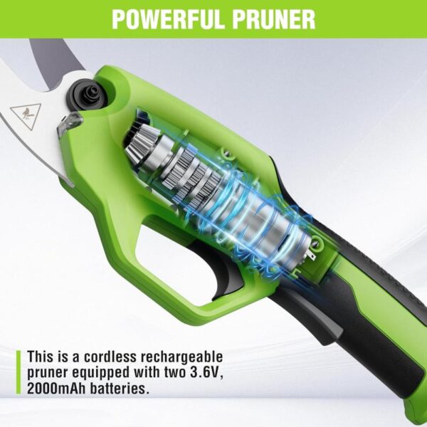 Electric Pruning Shears - Battery Powered Cordless Tree Pruner - Image 8