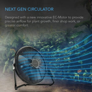 Alternative view of AC Infinity CLOUDLIFT Industrial Wall Fan with Wireless Speed Controller