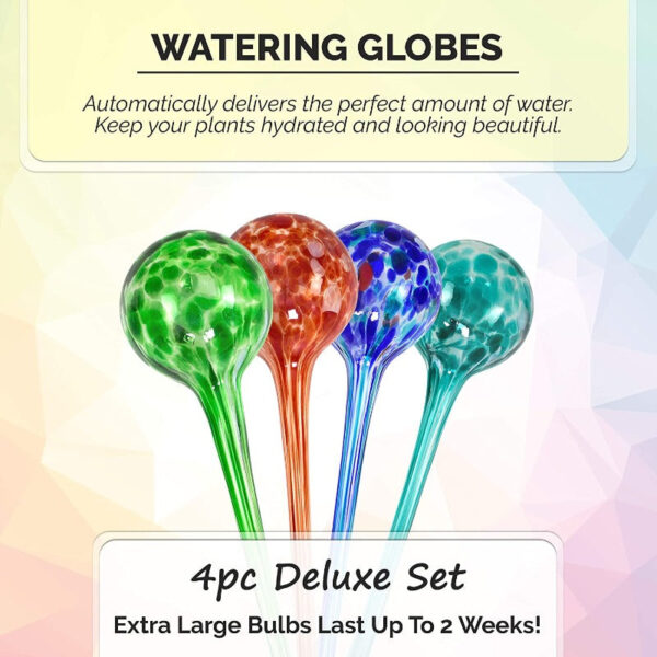 Indoor Plant Watering Globes – Automatic Self-Watering Aqua Bulbs, Large Hand-Blown Decorative Glass for Healthy Plants - Image 10