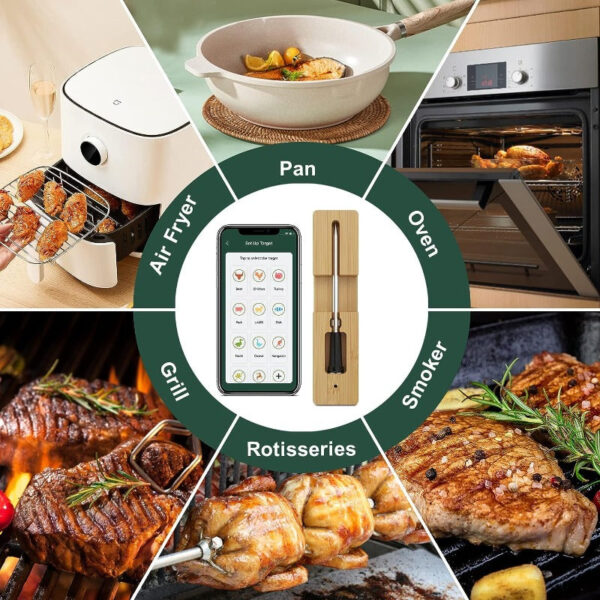 Wireless Meat Thermometer Bluetooth with Ceramic Probe, Heat Resistant With Smart App - Image 4