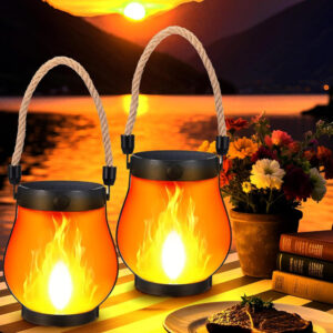 Solar Flame Lantern Lights - Waterproof Outdoor Hanging LED Decor