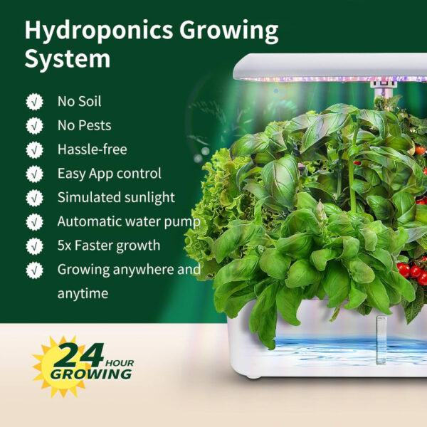 Hydroponic Growing System Kit | 14-Pod Indoor Herb Garden with WiFi Control - Image 2