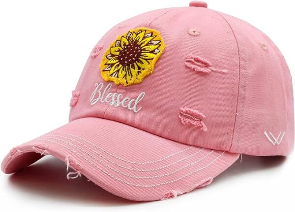 Embroidered Washed Cotton Baseball Caps - Image 11