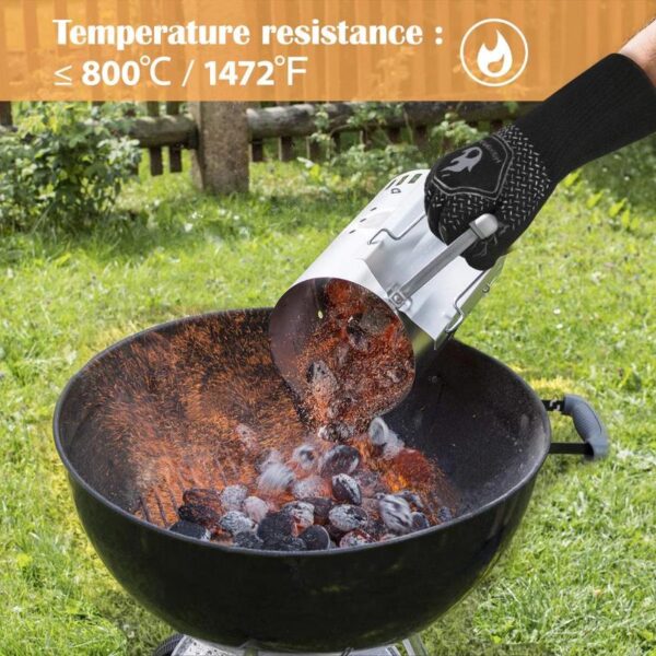BBQ Gloves Heat Resistant Mitts - Image 3