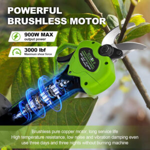 Alternative view of Electric Pruning Shears – Sharp Cordless Tree Pruner - 2000mAh Battery
