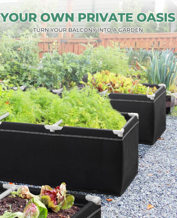 Fabric Raised Garden Beds | Portable Planter Boxes for Vegetables & Flowers - Image 3
