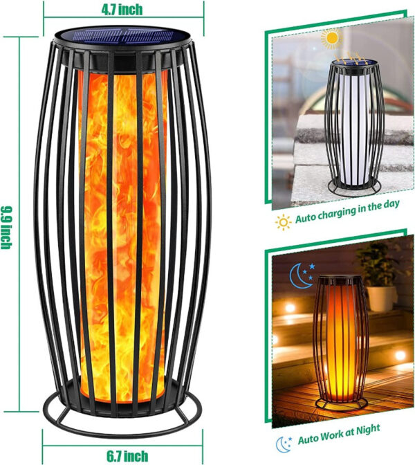 Solar LED Flickering Flame Lanterns - Image 14
