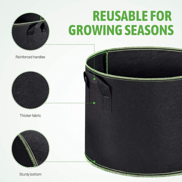Premium Fabric Grow Pots 10-PACK - Image 5