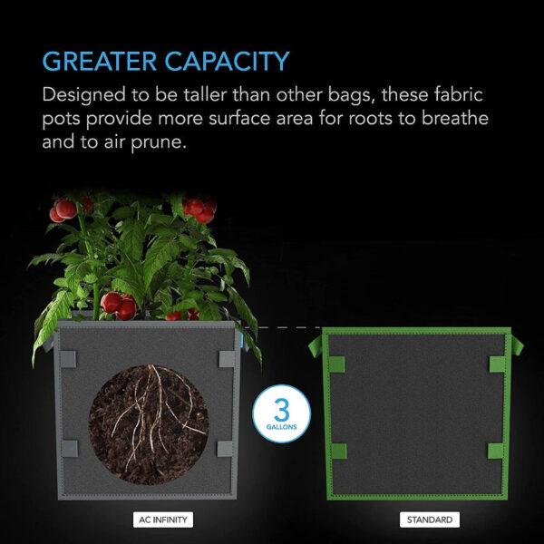 AC Infinity Square Heavy Duty Fabric Pots - Image 4