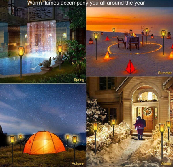 Flickering Flame Solar Torch Lights - Image 9