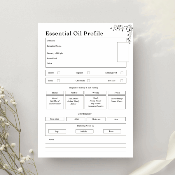 Printable Herbs & Essential Oils Planner | Organize Your Natural Remedies - Image 9