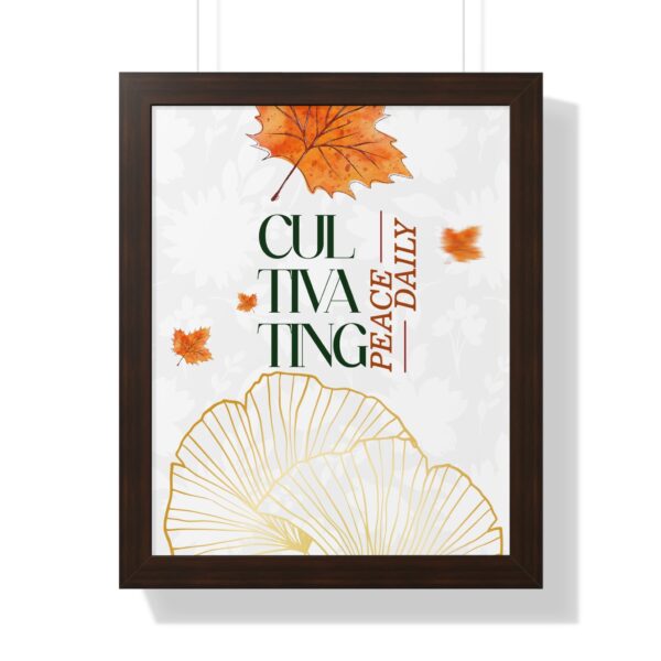 Framed Vertical Poster – 'Cultivating Peace Daily' Floral Art for Garden Lovers - Image 21