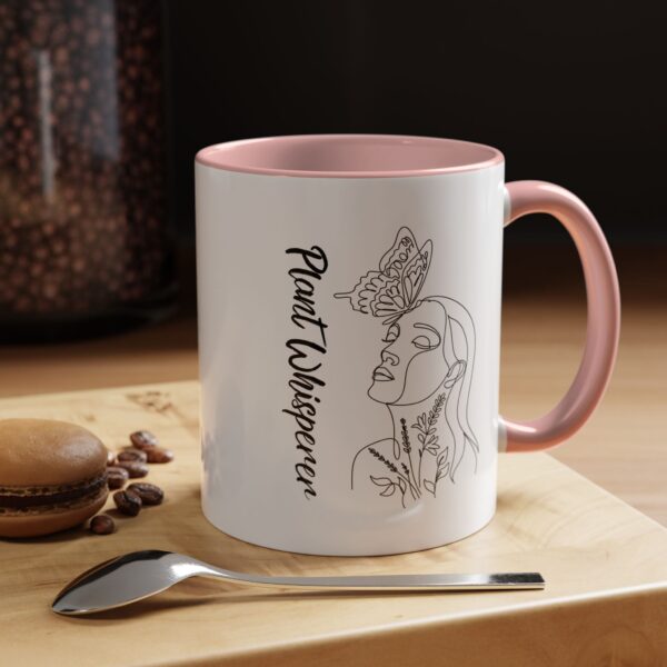 Accent Coffee Mug | Plant Lovers Design 'Favorite Hobby' | Available in 11oz & 15oz | White Ceramic with Colored Interior & Handle - Image 3
