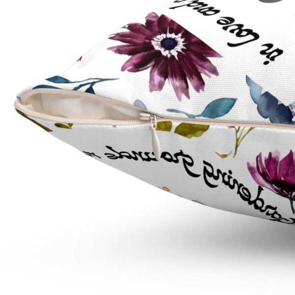 Garden Design Spun Polyester Square Pillow | 'Gardening Grounds Me in Love and Patience' | Double-Sided Print | Home Decor Accent - Image 6