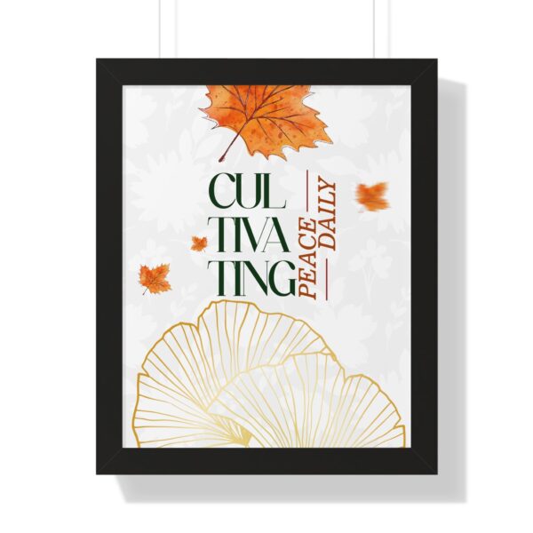 Framed Vertical Poster – 'Cultivating Peace Daily' Floral Art for Garden Lovers - Image 15