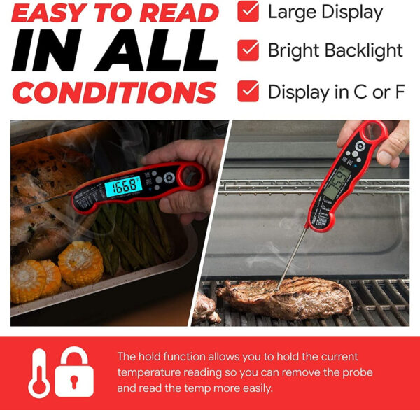 Meat Thermometer Digital - Instant Read Food Thermometer for Cooking & Grilling - Image 5
