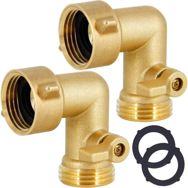 90 Degree Brass Garden Hose Elbow - Image 9