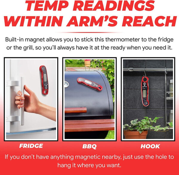 Meat Thermometer Digital - Instant Read Food Thermometer for Cooking & Grilling - Image 4
