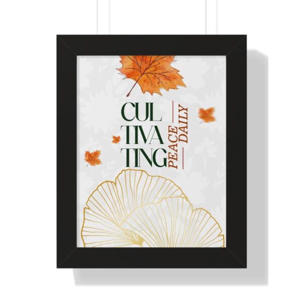 Framed Vertical Poster – 'Cultivating Peace Daily' Floral Art for Garden Lovers - Image 10