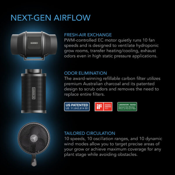 AC INFINITY Complete Grow Tent Kit - WiFi AI Control - Cultivator Kit with Fertilizers - Image 4