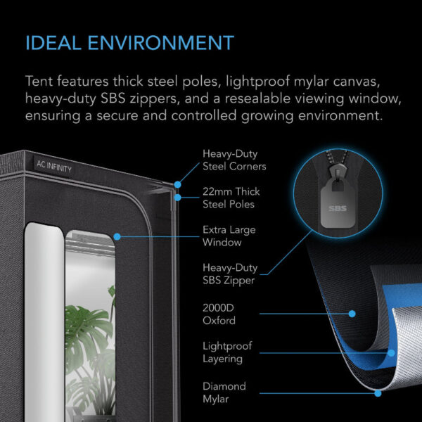 AC INFINITY Complete Grow Tent Kit - WiFi AI Control - Cultivator Kit with Fertilizers - Image 6