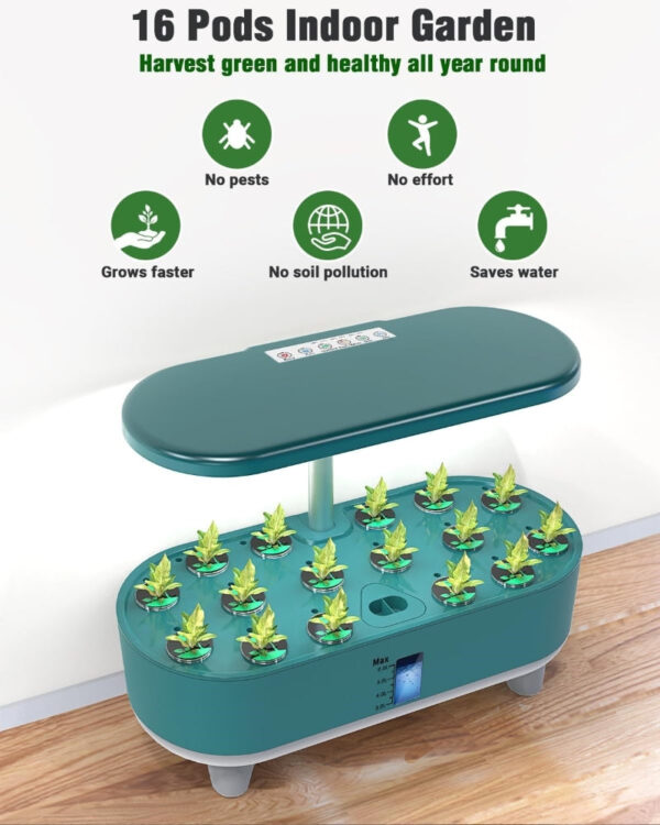 16-Pod Hydroponics Growing System | Indoor Herb Garden with 28W LED - Image 5