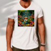 Garden Quote Unisex V-Neck Tee | Bella+Canvas 3005 | Lightweight Cotton T-Shirt | 'I Garden to Keep My Heart Blooming