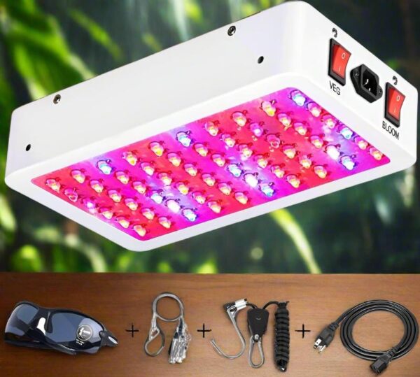 Full Spectrum Grow Light for Plants | Veg & Bloom Mode | Daisy Chain