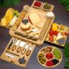 Premium Bamboo Cheese Board Set