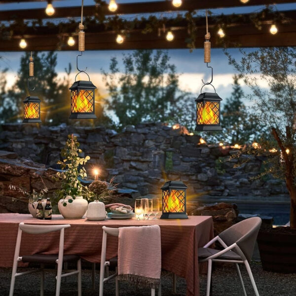 Solar LED Flickering Flame Lanterns - Image 5