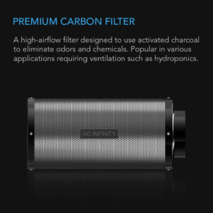 Alternative view of AC INFINITY 6-Inch Duct Carbon Filter | Premium Australian Charcoal for Odor Control