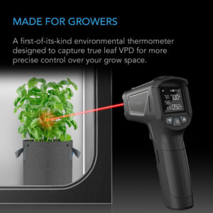 Alternative view of AC Infinity VPD Thermometer – Handheld Leaf Temp & Humidity Monitor